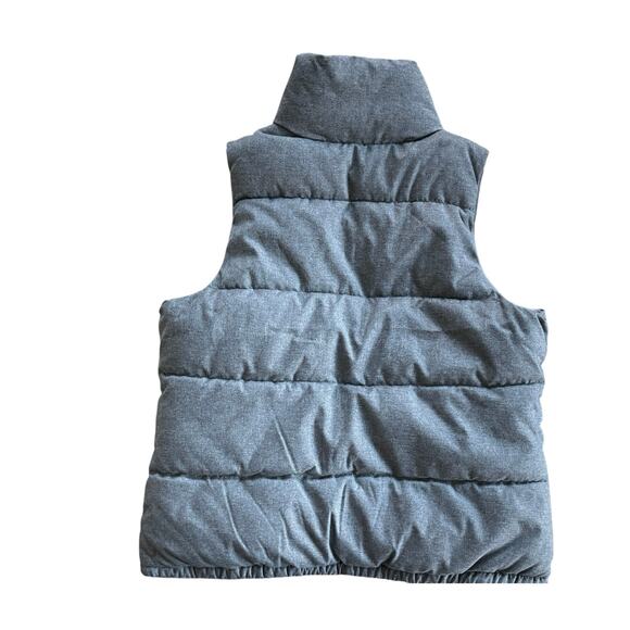 Old Navy Womens Puffer Vest Quilted Zip Fleece Lined Gorpcore Gray Size Large - Picture 2 of 6
